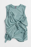 Knot Sleeveless Border T-Shirt/ノットノースリーブボーダーTEE