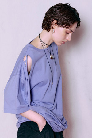 メゾンスペシャル/MAISON SPECIALのAsymmetrical Drape T-Shirt/アシンメトリードレープTEE(110100/110102)