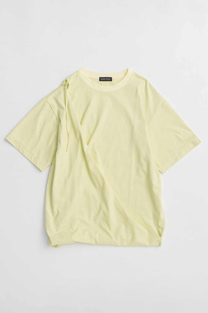 メゾンスペシャル/MAISON SPECIALの【予約販売】Asymmetrical Drape T-Shirt/アシンメトリードレープTEE(YEL(イエロー)/21261415812)