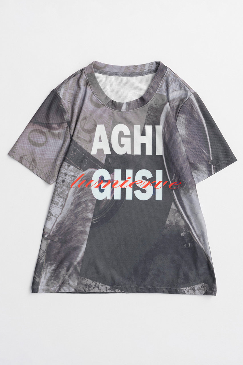メゾンスペシャル/MAISON SPECIALの【予約販売】Mesh Print Compact T-Shirt/メッシュプリントコンパクトTシャツ(BLK(ブラック)/21261415817)