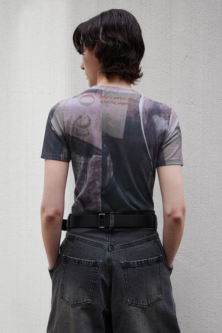 MAISON SPECIAL(メゾンスペシャル)｜Mesh Print Compact T-Shirt