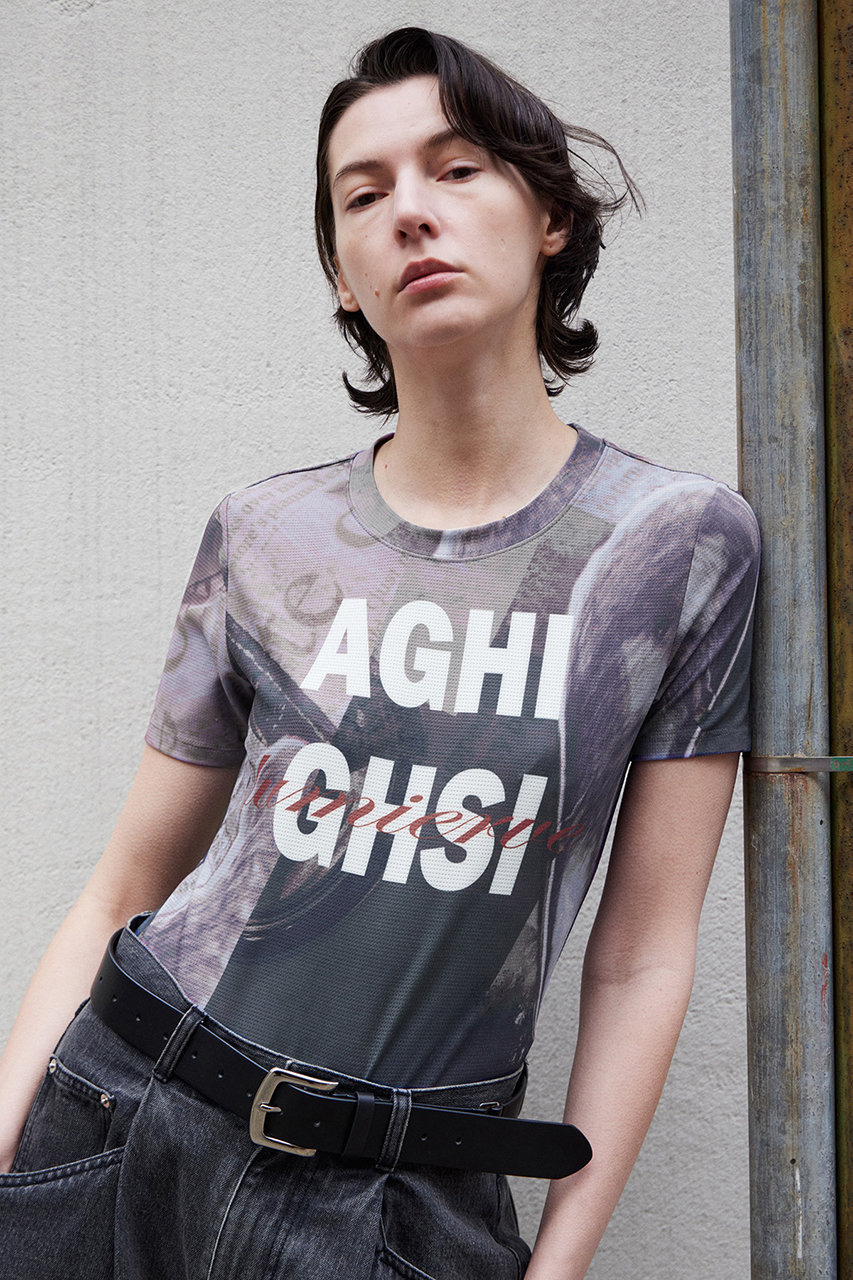 MAISON SPECIAL(メゾンスペシャル)｜Mesh Print Compact T-Shirt