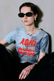 Mesh Print Compact T-Shirt/メッシュプリントコンパクトTシャツ