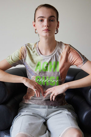 メゾンスペシャル/MAISON SPECIALの【予約販売】Mesh Print Compact T-Shirt/メッシュプリントコンパクトTシャツ(110100/110102)