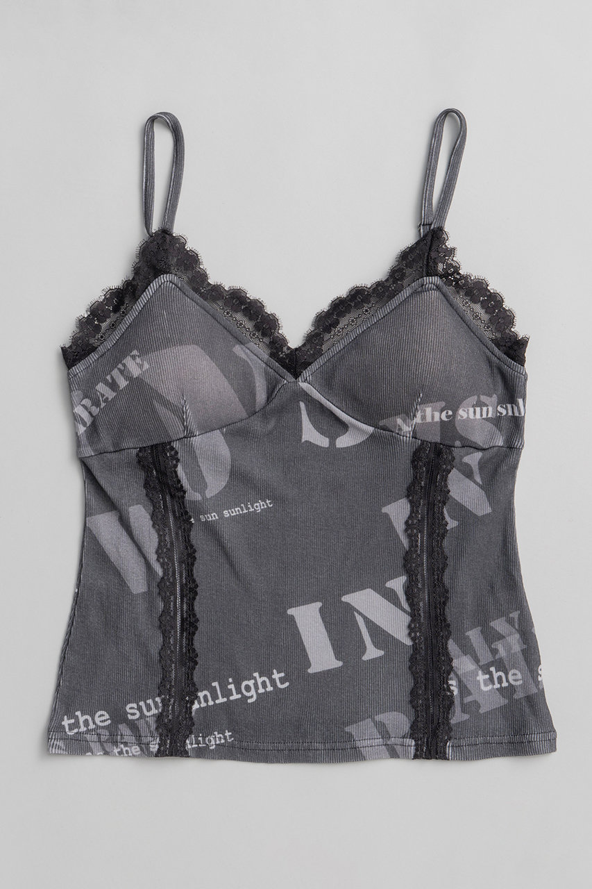 メゾンスペシャル/MAISON SPECIALの【予約販売】Cup-In Print Cami/カップインプリントキャミ(C.GRY(チャコールグレー)/21261415819)
