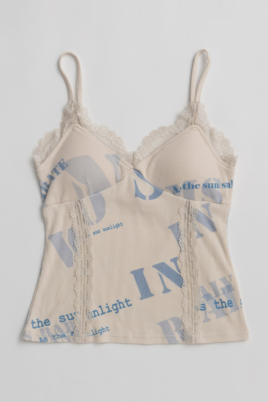 メゾンスペシャル/MAISON SPECIALの【予約販売】Cup-In Print Cami/カップインプリントキャミ(IVR(アイボリー)/21261415819)
