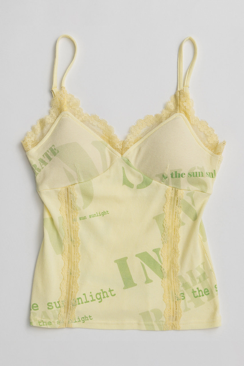 メゾンスペシャル/MAISON SPECIALの【予約販売】Cup-In Print Cami/カップインプリントキャミ(YEL(イエロー)/21261415819)