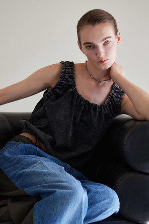 メゾンスペシャル/MAISON SPECIALの【予約販売】2WAY French Terry Gathered Top/2WAY裏毛ギャザートップス(110100/110105)