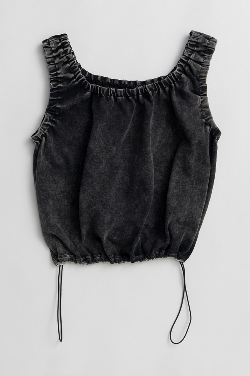 メゾンスペシャル/MAISON SPECIALの【予約販売】2WAY French Terry Gathered Top/2WAY裏毛ギャザートップス(BLK(ブラック)/21261416302)