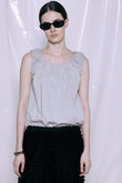 2WAY French Terry Gathered Top/2WAY裏毛ギャザートップス