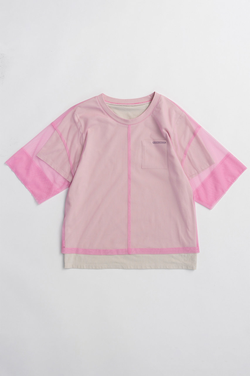 メゾンスペシャル/MAISON SPECIALの【予約販売】Sheer Layered T-Shirt/シアーレイヤードTシャツ(PNK(ピンク)/21261416304)
