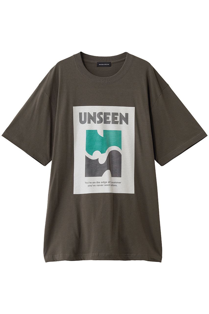 メゾンスペシャル/MAISON SPECIALのUNSEEN Print T-Shirt/UNSEENプリントTシャツ(C.GRY(チャコールグレー)/21261416305)