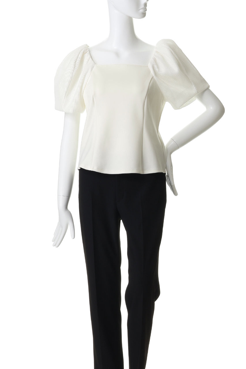 MAISON SPECIAL(メゾンスペシャル)｜Mesh Bonded Sleeve Top/メッシュ 