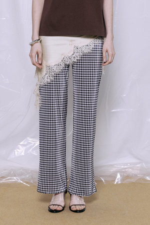 メゾンスペシャル/MAISON SPECIALの【予約販売】Gingham Check Pleated Pants/ギンガムチェックプリーツパンツ(110600/110601)