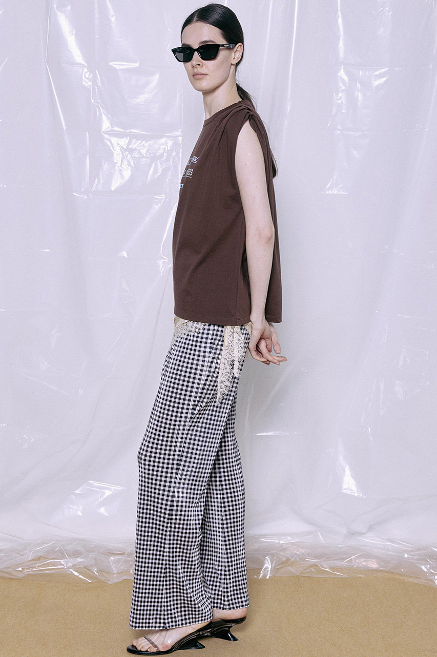 MAISON SPECIAL(メゾンスペシャル)｜Gingham Check Pleated Pants