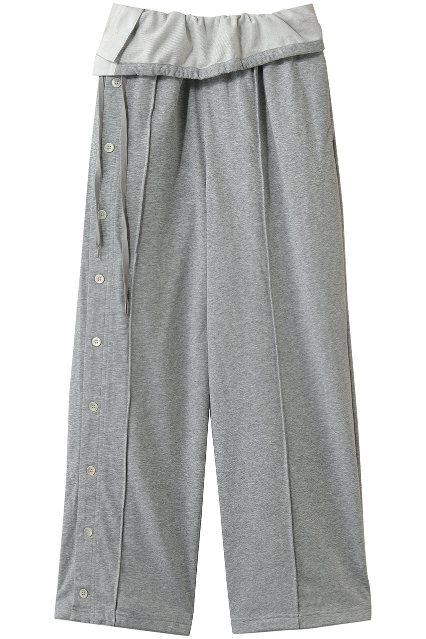 メゾンスペシャル/MAISON SPECIALのButton Slit Turn-Back Sweat Pants/ボタンスリットターンバックスウエットパンツ(GRY(グレー)/21261465306)