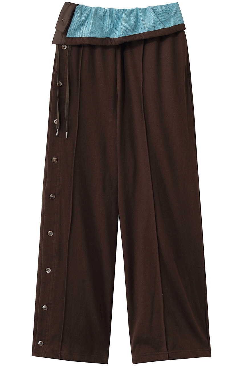 メゾンスペシャル/MAISON SPECIALのButton Slit Turn-Back Sweat Pants/ボタンスリットターンバックスウエットパンツ(BRN(ブラウン)/21261465306)