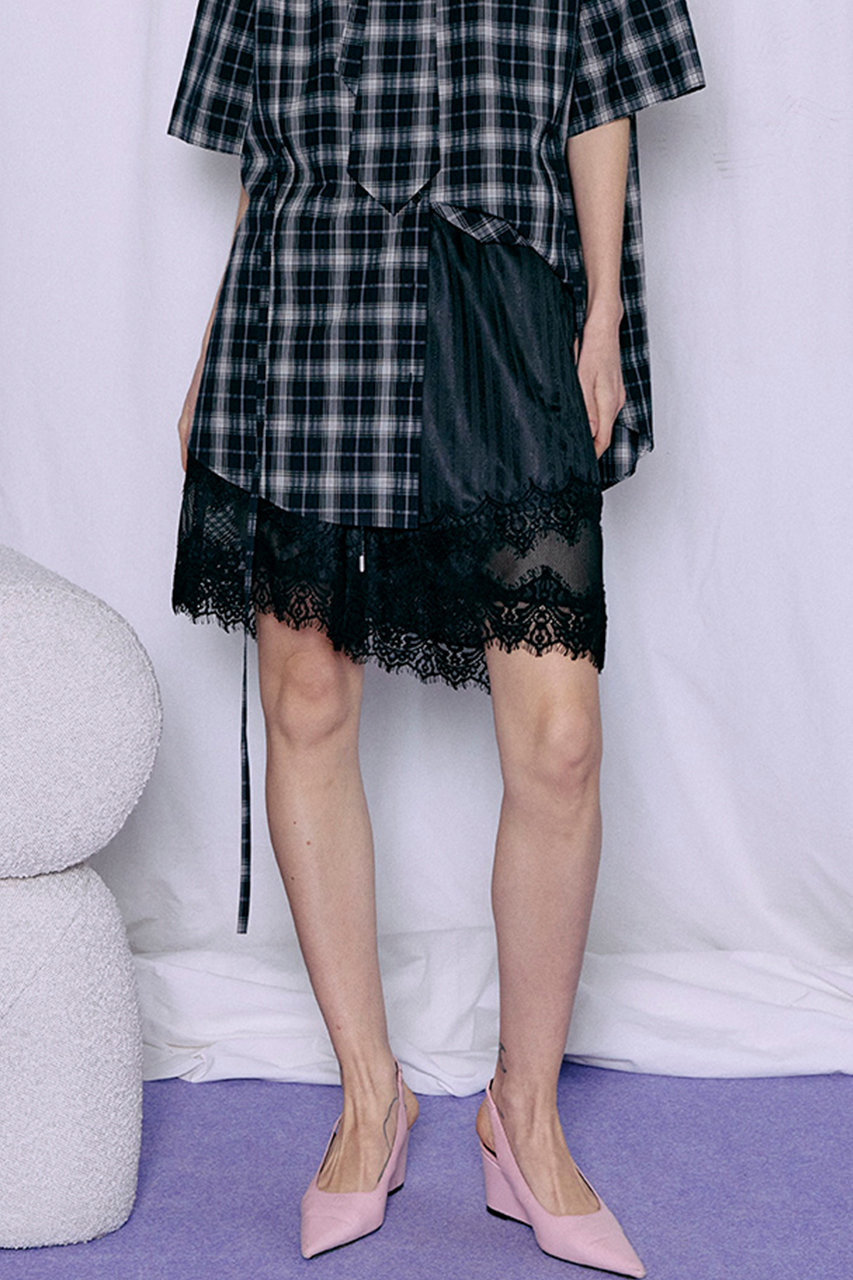 MAISON SPECIAL(メゾンスペシャル)｜Shadow Stripe Lace Shorts