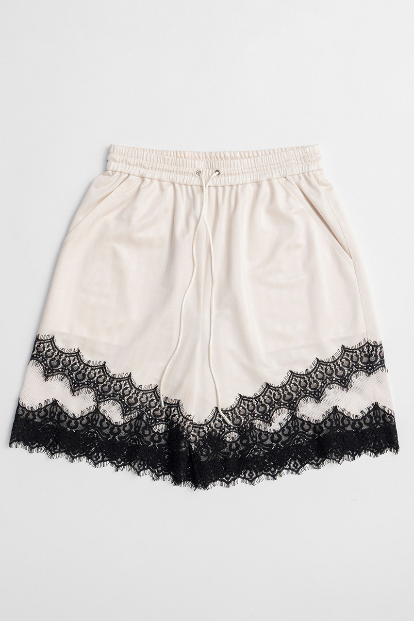 メゾンスペシャル/MAISON SPECIALのShadow Stripe Lace Shorts/シャドーストライプレースショートパンツ(WHT(ホワイト)/21261465308)