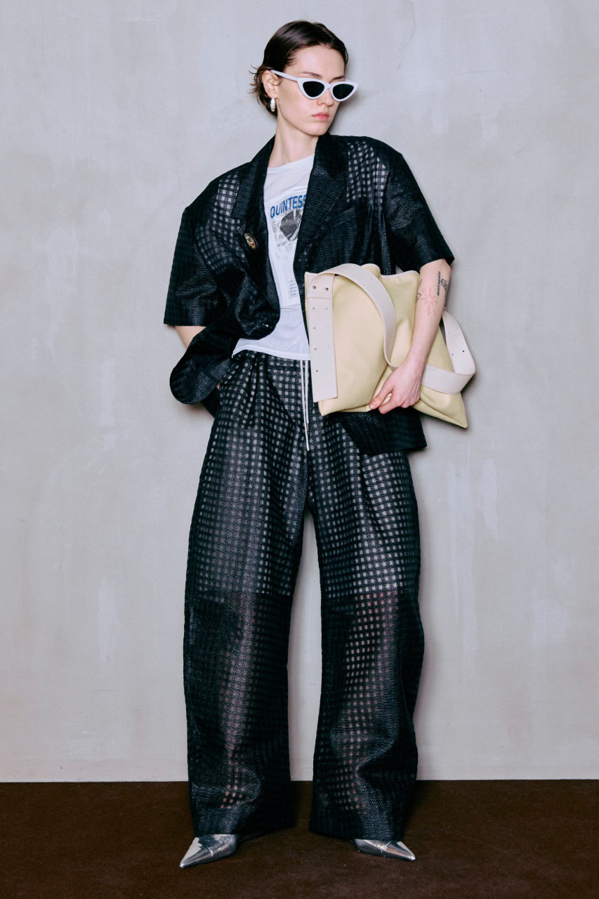 MAISON SPECIAL(メゾンスペシャル)｜Sheer Check Easy Pants/シアー