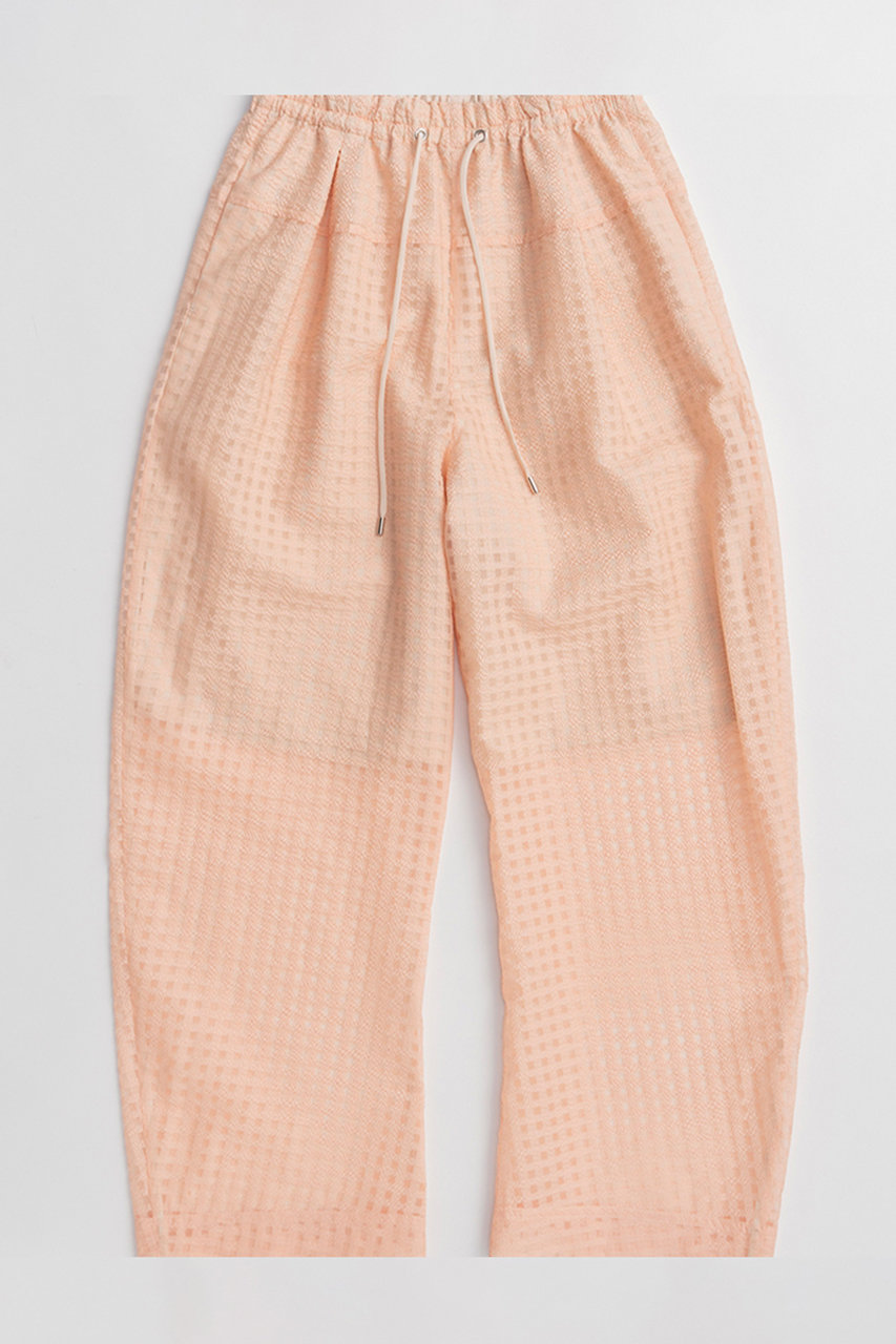 メゾンスペシャル/MAISON SPECIALのSheer Check Easy Pants/シアーチェックイージーパンツ(ORG(オレンジ)/21261465310)