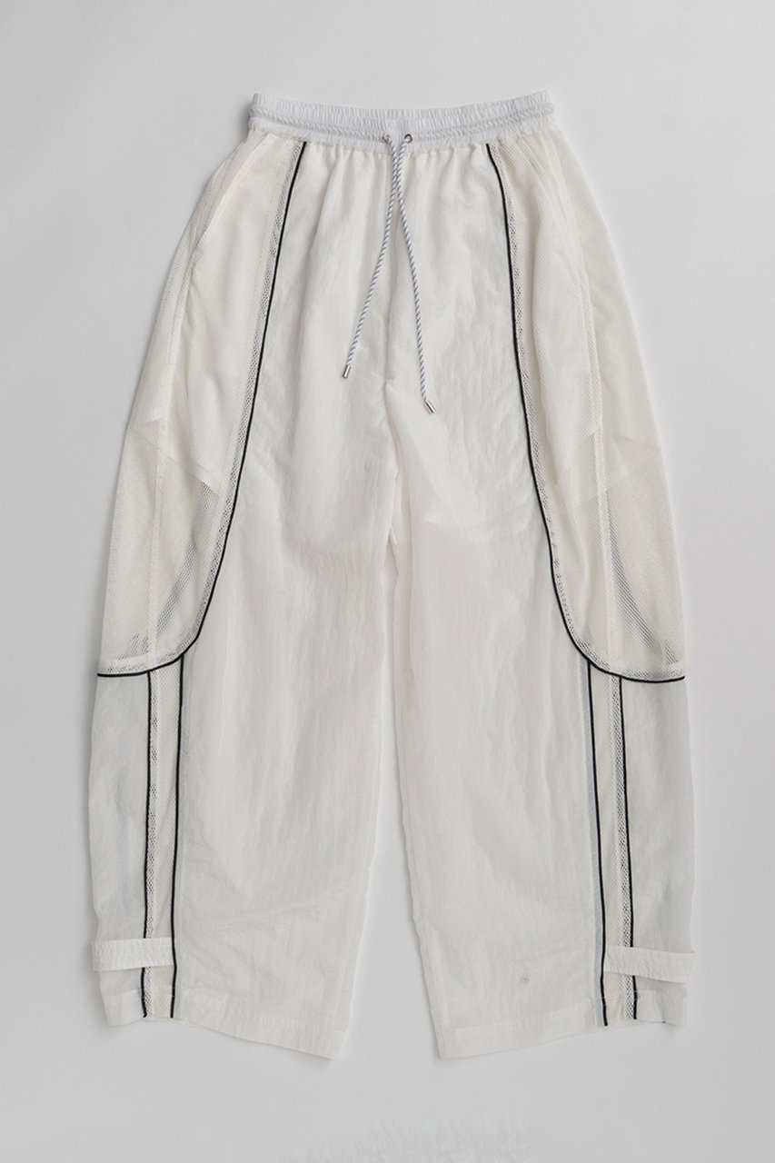 メゾンスペシャル/MAISON SPECIALのMesh Sporty Balloon Pants/メッシュスポーティバルーンパンツ(WHT(ホワイト)/21261465313)