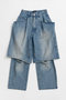 【予約販売】Layered Denim Pants/レイヤードデニムパンツ メゾンスペシャル/MAISON SPECIAL BLU(ブルー)