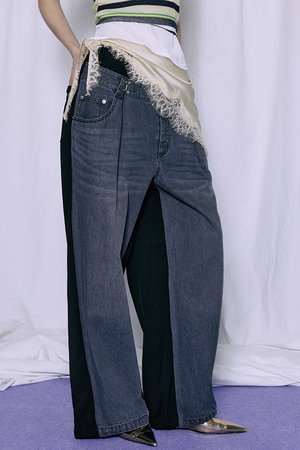 メゾンスペシャル/MAISON SPECIALの【予約販売】2WAY Back French Terry  Denim Pants/2WAYバックスウェットデニムパンツ(110600/110601)