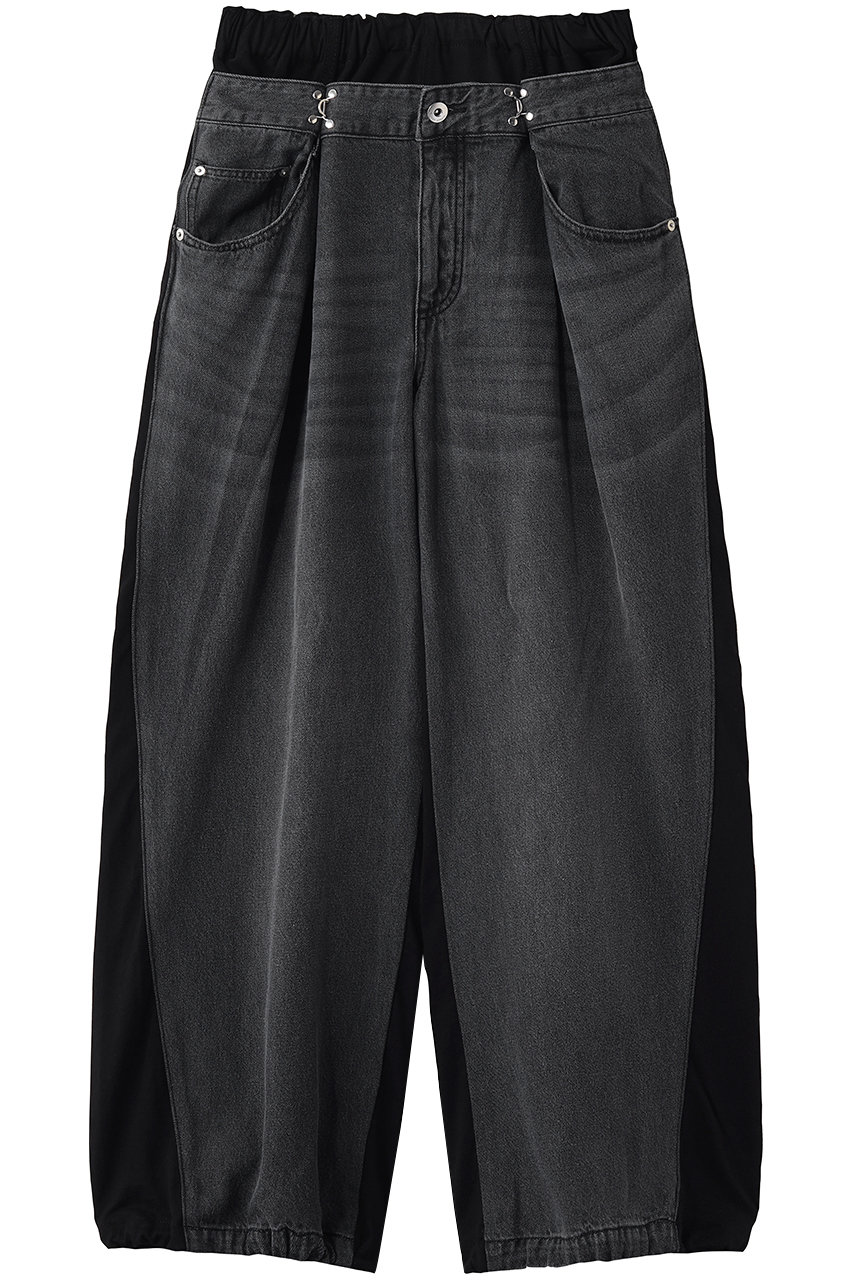メゾンスペシャル/MAISON SPECIALの2WAY Back French Terry  Denim Pants/2WAYバックスウェットデニムパンツ(BLK(ブラック)/21261465819)