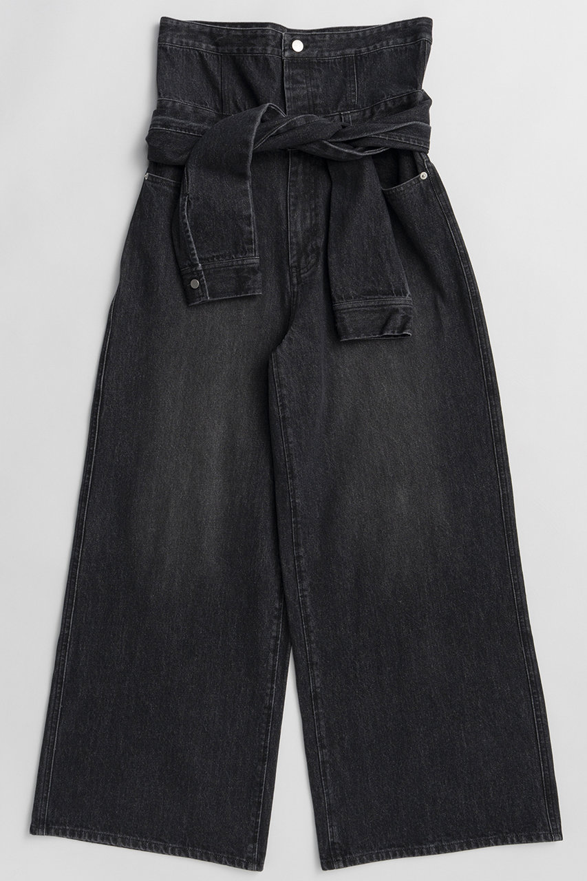 メゾンスペシャル/MAISON SPECIALの【予約販売】2WAY High-Waist Wide Denim/2WAYハイウエストワイドデニム(BLK(ブラック)/21261466308)