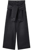 2WAY High-Waist Wide Denim/2WAYハイウエストワイドデニム