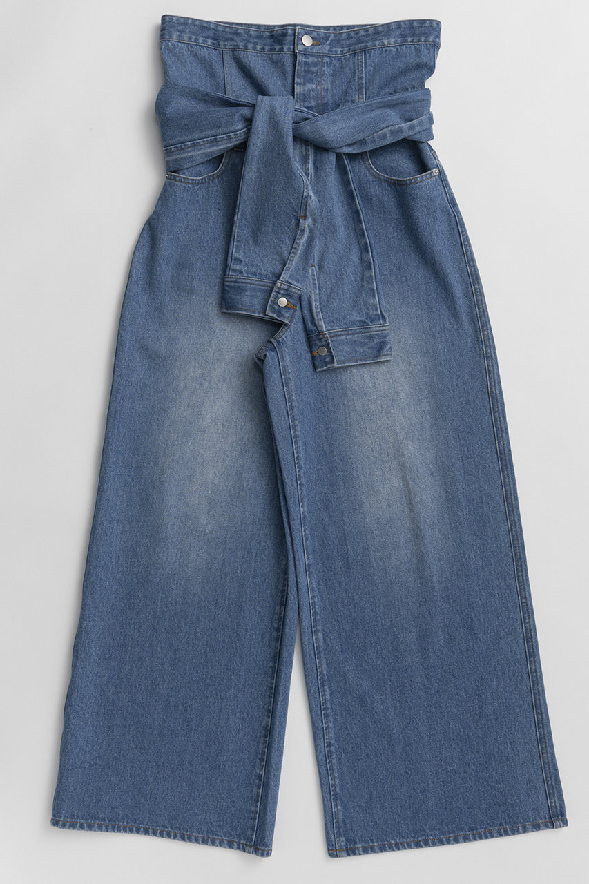 メゾンスペシャル/MAISON SPECIALの【予約販売】2WAY High-Waist Wide Denim/2WAYハイウエストワイドデニム(BLU(ブルー)/21261466308)