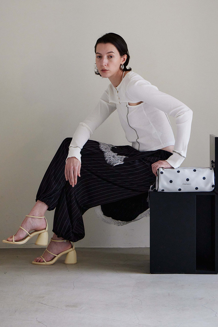 MAISON SPECIAL(メゾンスペシャル)｜Wrap Satin Lace Pants/ラップ