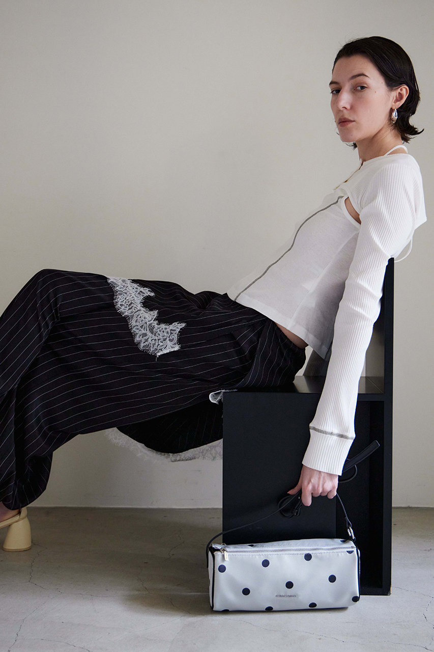 MAISON SPECIAL(メゾンスペシャル)｜Wrap Satin Lace Pants/ラップ