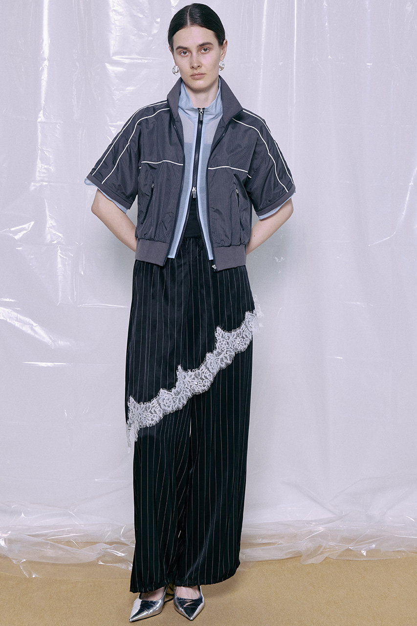 MAISON SPECIAL(メゾンスペシャル)｜Wrap Satin Lace Pants/ラップ