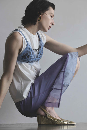 メゾンスペシャル/MAISON SPECIALのSheer Layered Color Skirt/シアーレイヤードカラースカート(110700/110703)