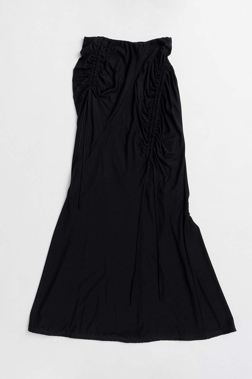 メゾンスペシャル/MAISON SPECIALのShirring Jersey Maxi Skirt/シャーリングカットマキシスカート(BLK(ブラック)/21261515706)