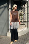 Shirring Jersey Maxi Skirt/シャーリングカットマキシスカート メゾンスペシャル/MAISON SPECIAL