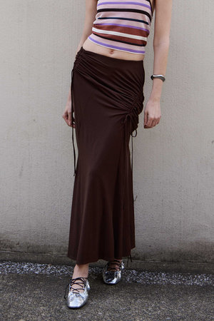 メゾンスペシャル/MAISON SPECIALの【予約販売】Shirring Jersey Maxi Skirt/シャーリングカットマキシスカート(110700/110703)