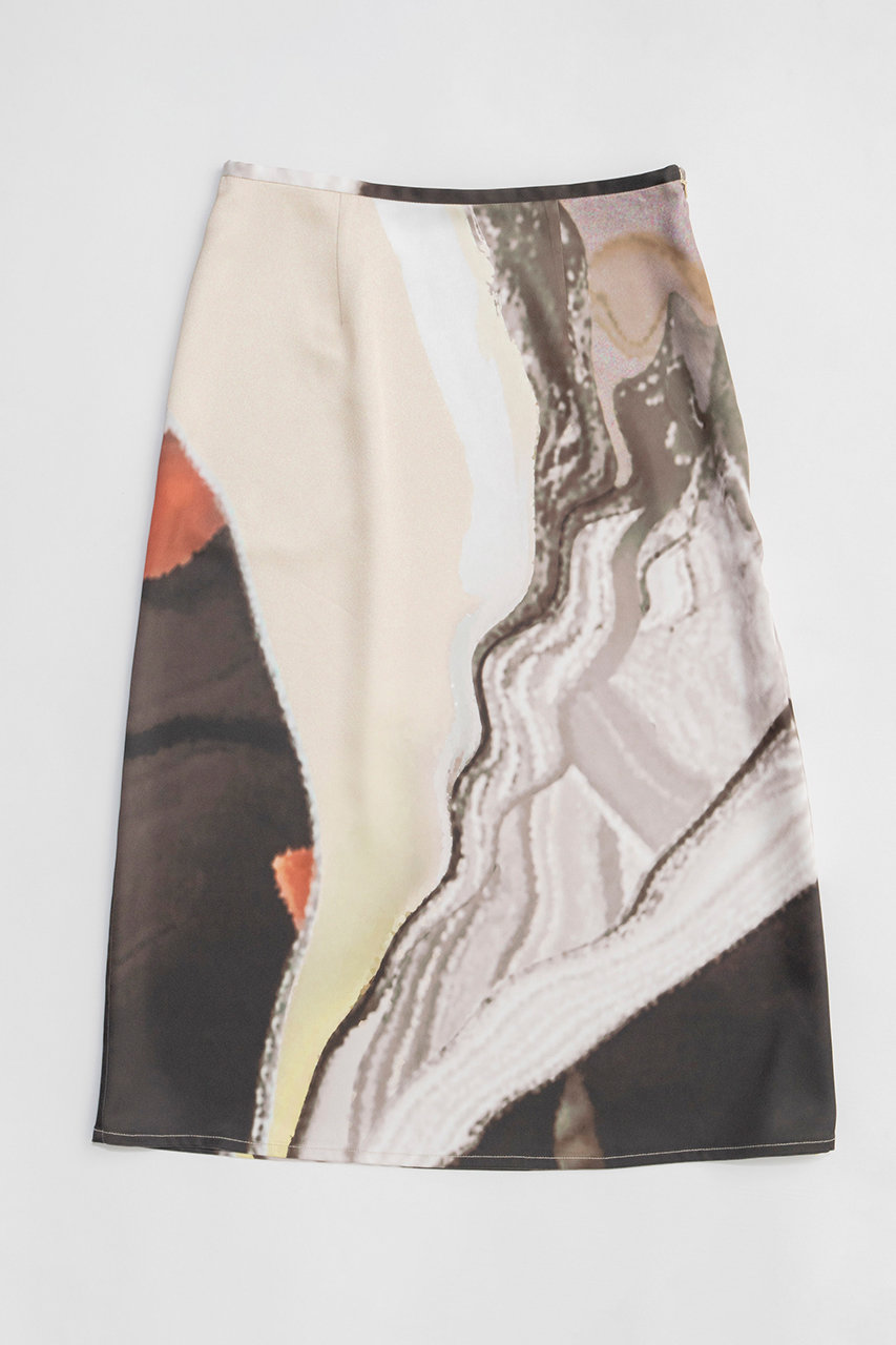 メゾンスペシャル/MAISON SPECIALのBook Wave 2WAY High-Slit Skirt/Book wave2WAYハイスリットスカート(YEL(イエロー)/21261515707)