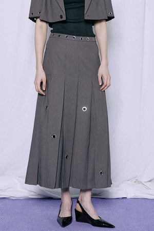 メゾンスペシャル/MAISON SPECIALのEyelet Pleated Skirt/アイレットプリーツスカート(110700/110703)