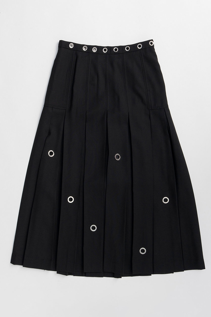 メゾンスペシャル/MAISON SPECIALのEyelet Pleated Skirt/アイレットプリーツスカート(BLK(ブラック)/21261515803)