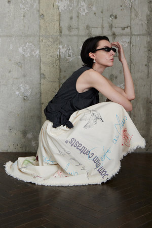 メゾンスペシャル/MAISON SPECIALのAsymmetrical Wrap Print Skirt/アシンメトリーラッププリントスカート(110700/110703)