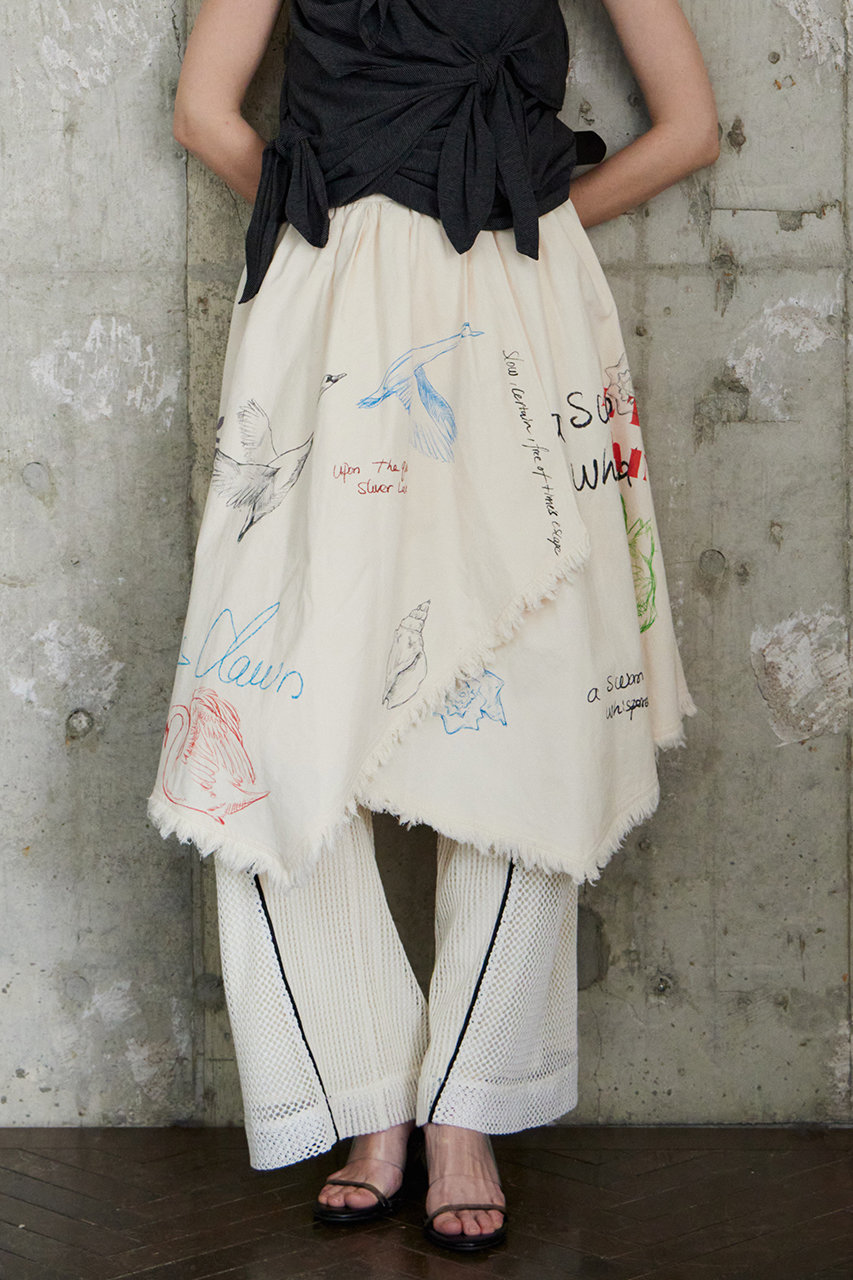 MAISON SPECIAL(メゾンスペシャル)｜Asymmetrical Wrap Print Skirt