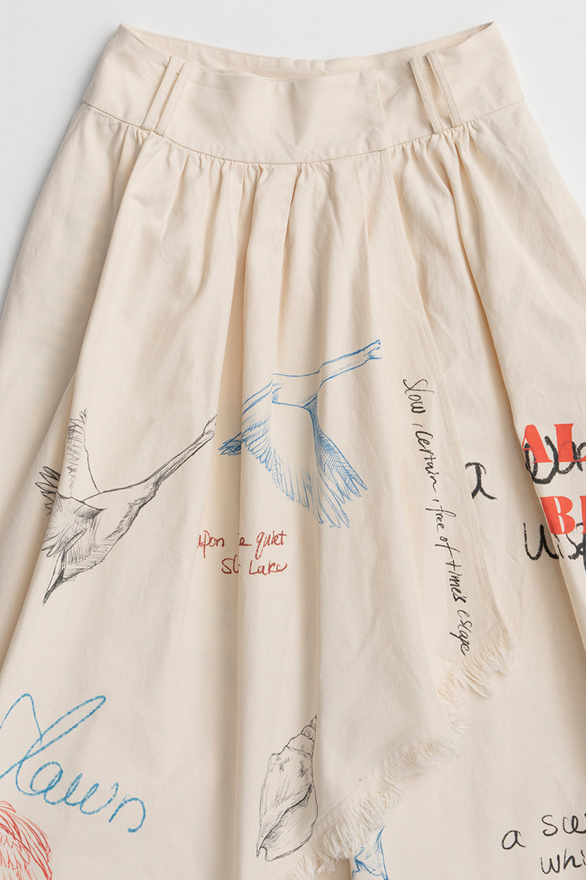 MAISON SPECIAL(メゾンスペシャル)｜Asymmetrical Wrap Print Skirt