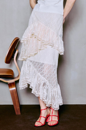 メゾンスペシャル/MAISON SPECIALのLace Tiered Skirt/レースティアードスカート(110700/110703)