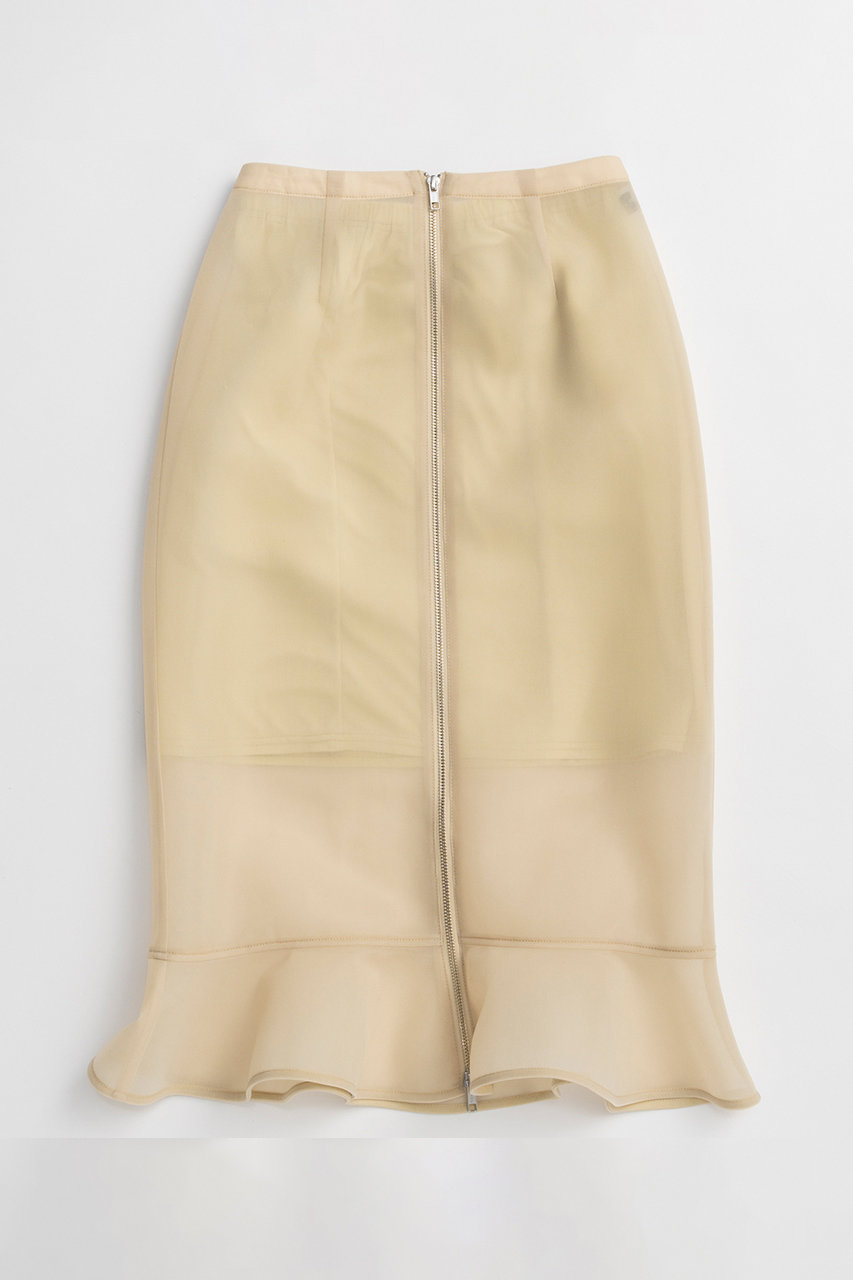 メゾンスペシャル/MAISON SPECIALのSheer Bonded Ruffle Skirt/シアーダンボールラッフルスカート(YEL(イエロー)/21261516304)