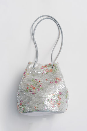 メゾンスペシャル/MAISON SPECIALの【予約販売】Flower Sequin Drawstring Bag/フラワースパンコールドローストリングバッグ(120600/120602)