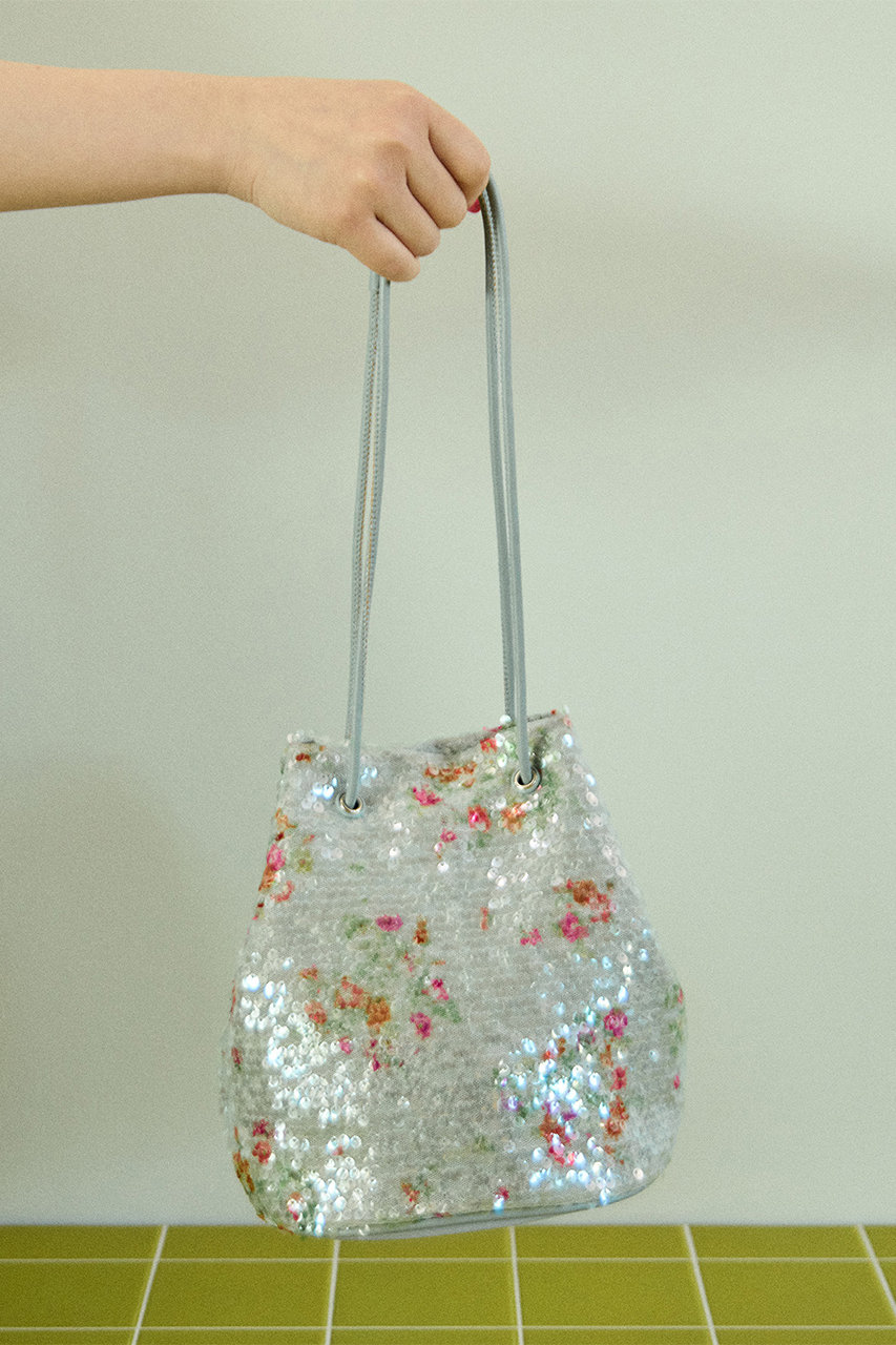 MAISON SPECIAL(メゾンスペシャル)｜Flower Sequin Drawstring Bag
