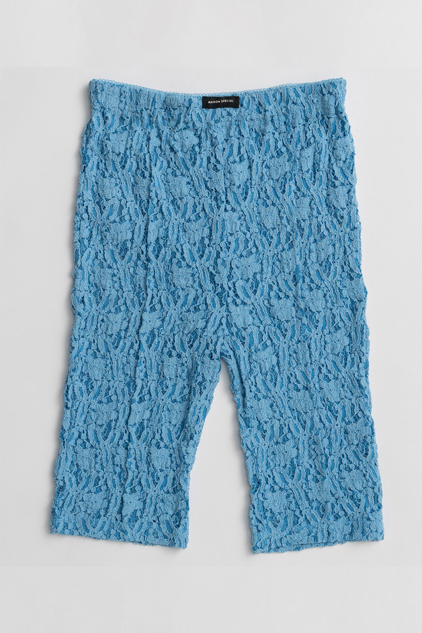 メゾンスペシャル/MAISON SPECIALのLace Cycle Pants/レースサイクルパンツ(BLU(ブルー)/21261665206)